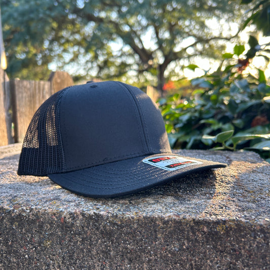 Walnut Country Black 6 Panel Trucker Hat