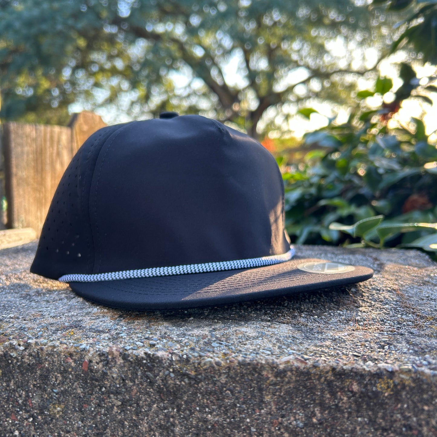 Walnut Country Black Unstructured Waterproof Rope Hat