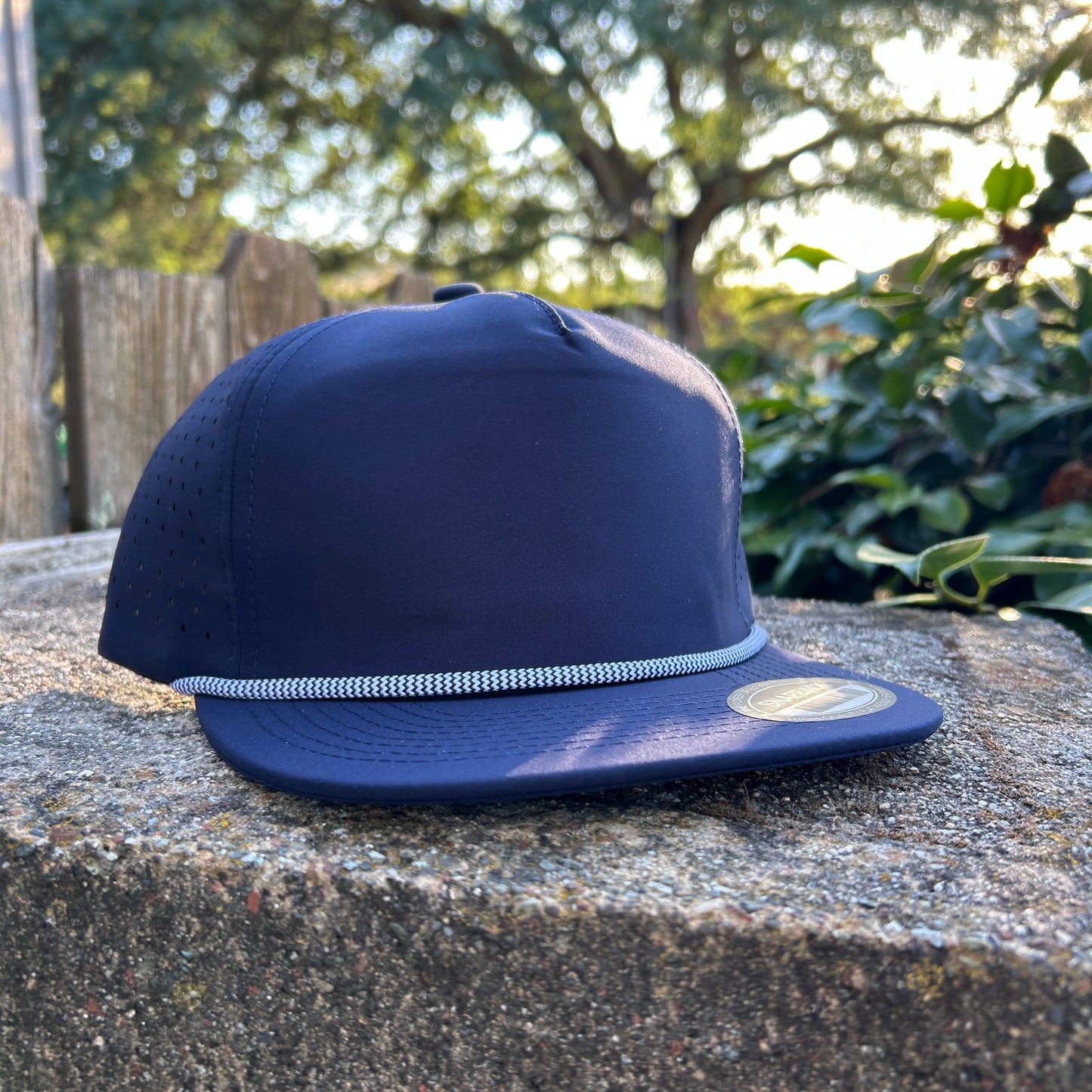 Walnut Country Navy Unstructured Waterproof Rope Hat